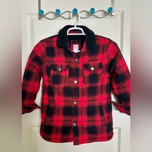 GAP Kids Buffalo Plaid Sherpa Jacket